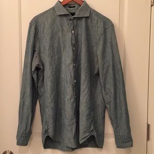 J.Crew chambray/jean button down. Size L.